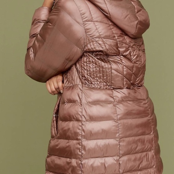 Midi packable puffer jacket with thermoplume tech bronze 18|20 NWOT - Picture 4 of 5